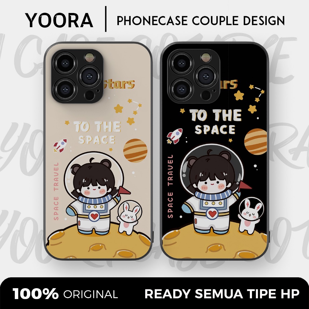 [AST13] Custom Case Couple Astronot Space Premium Bisa Untuk Semua Tipe Hp