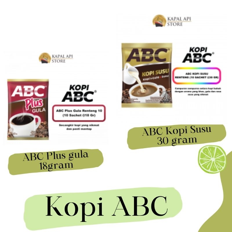 

Kopi ABC Kopi Susu Renteng 10pcs (Sachet 30gr)