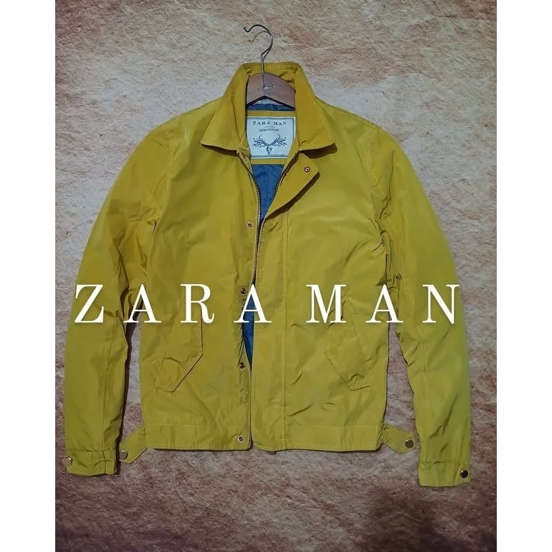 jaket pria zara man bahan polyster padat recomend bekas second preloved