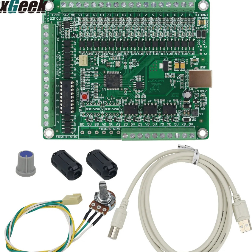 LF77-AKZ250-USB3-NPN 3 Axis 5 Axis Mach3 Motion Controller Mach3 USB Controller Untuk CNC Engraving 
