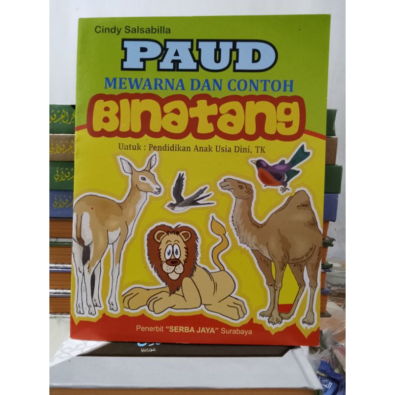 Buku Paud mewarnai dan contoh Binatang