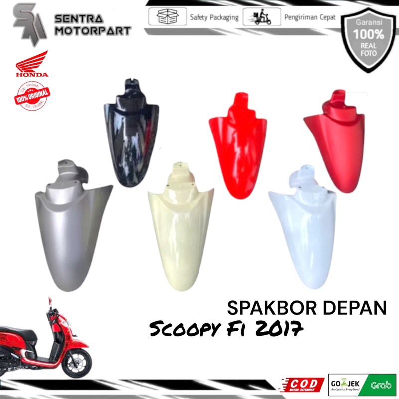 Spakbor slebor depan scoopy fi injeksi 2017 K93 velg ring 12 hitam merah cream putih coklat doff dop