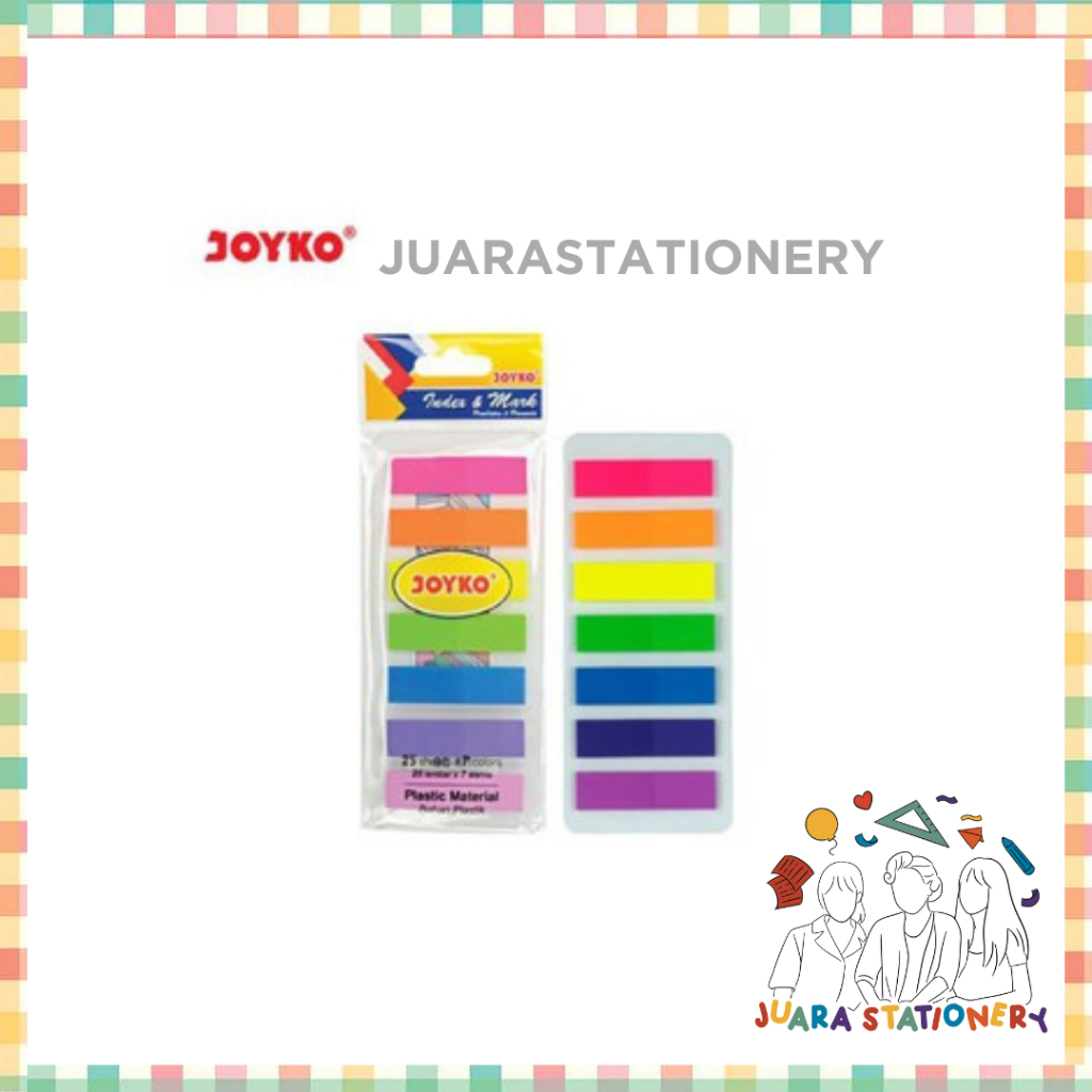 

1028 - [SET] INDEX & MARK IM-30 / PENANDA / PEMBATAS MEMO / STICKY NOTES JOYKO IM-30 (PLASTIK) / Memo Sticky Notes Joyko IM-30 - Index Mark Penanda Pembatas Joyko