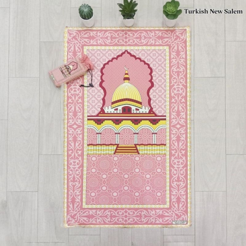 Turkish New Salem Kain Motif Bunga dan Sajadah