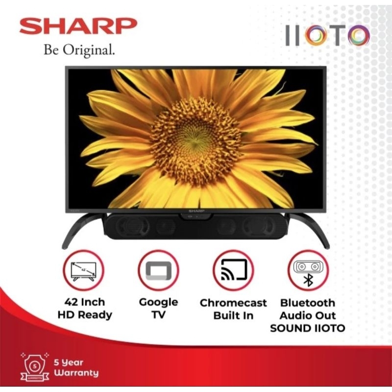 TV LED SHARP 42INCH ANDROID GOOGLE TV 2T-C42EGSDIi TV SHARP 42 INCH