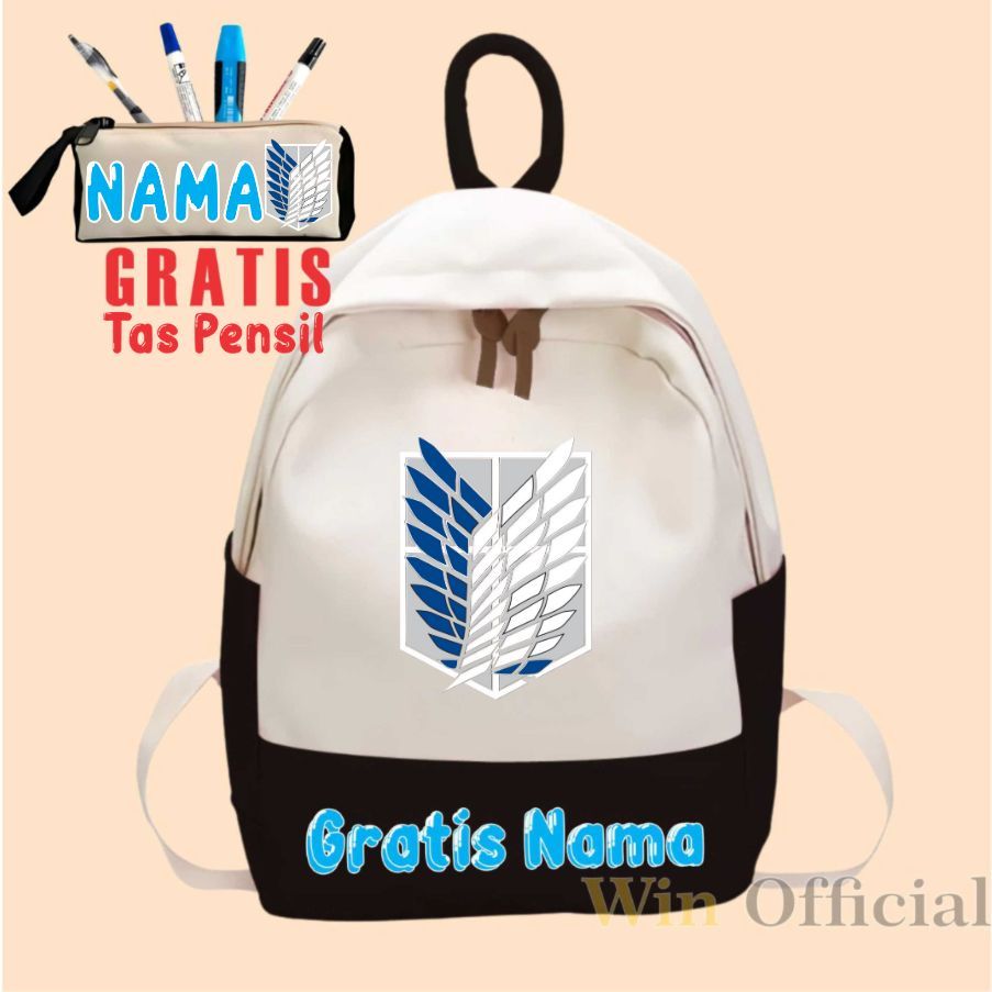 Tas Ransel Attack On Titan Ransel Wanita Pria Tas Sekolah Anime untuk Remaja Murah