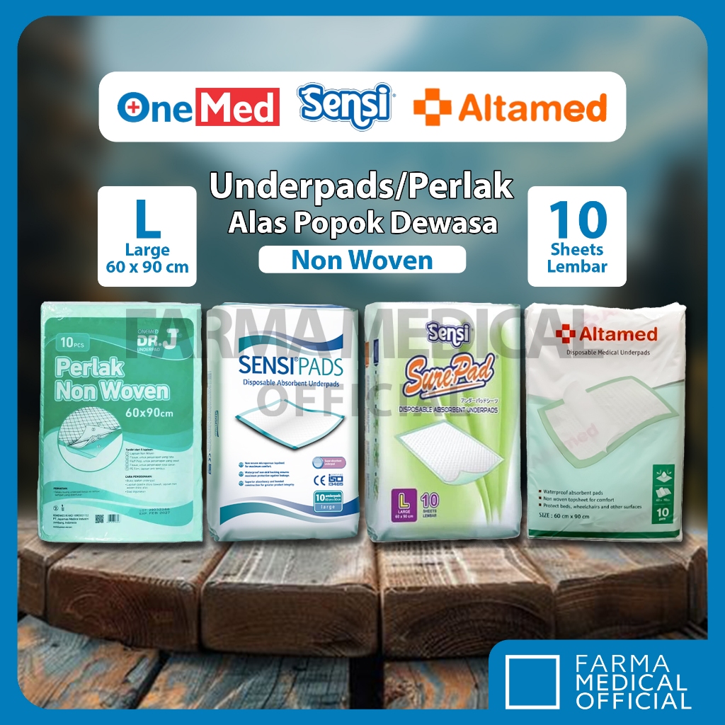 Underpads/Perlak Alas Popok Dewasa - Onemed, Sensi, Altamed