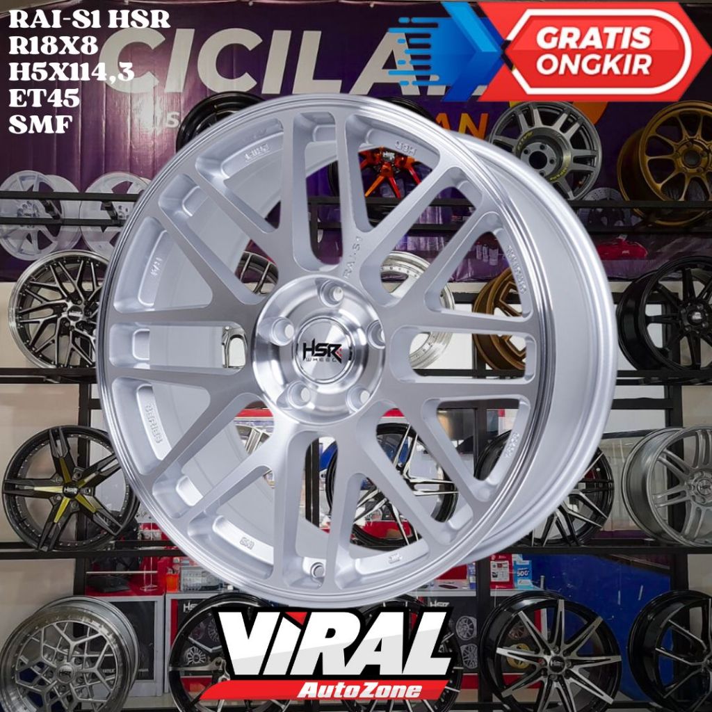 Velg Mobil Ring 18 MURAH HSR RAI S1 R18 UNTUK RUSH , WRV , MAZDA3 , STARGAZER