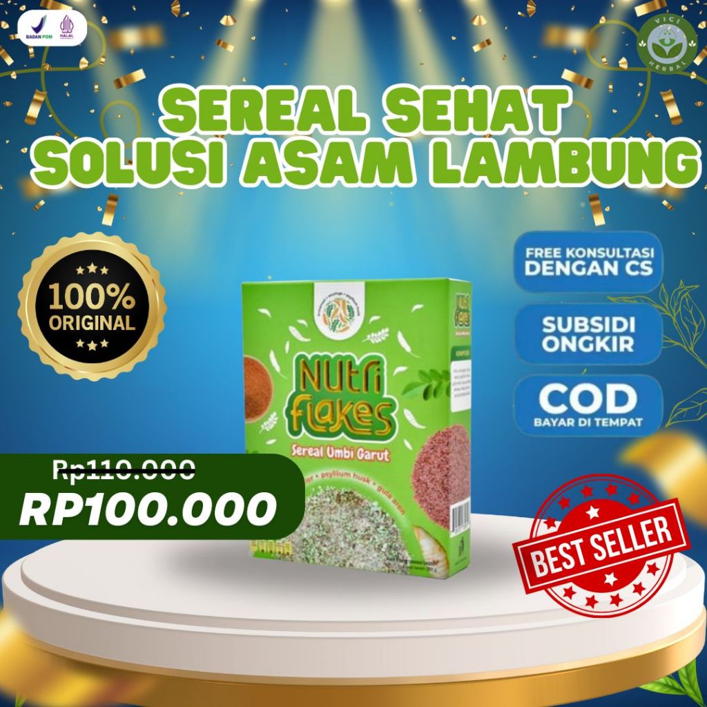 

NUTRIFLAKES NATARU SALE Original 100% Sereal Umbi Garut Solusi Ampuh Atasi Asam Lambung, Gerd dan Maag