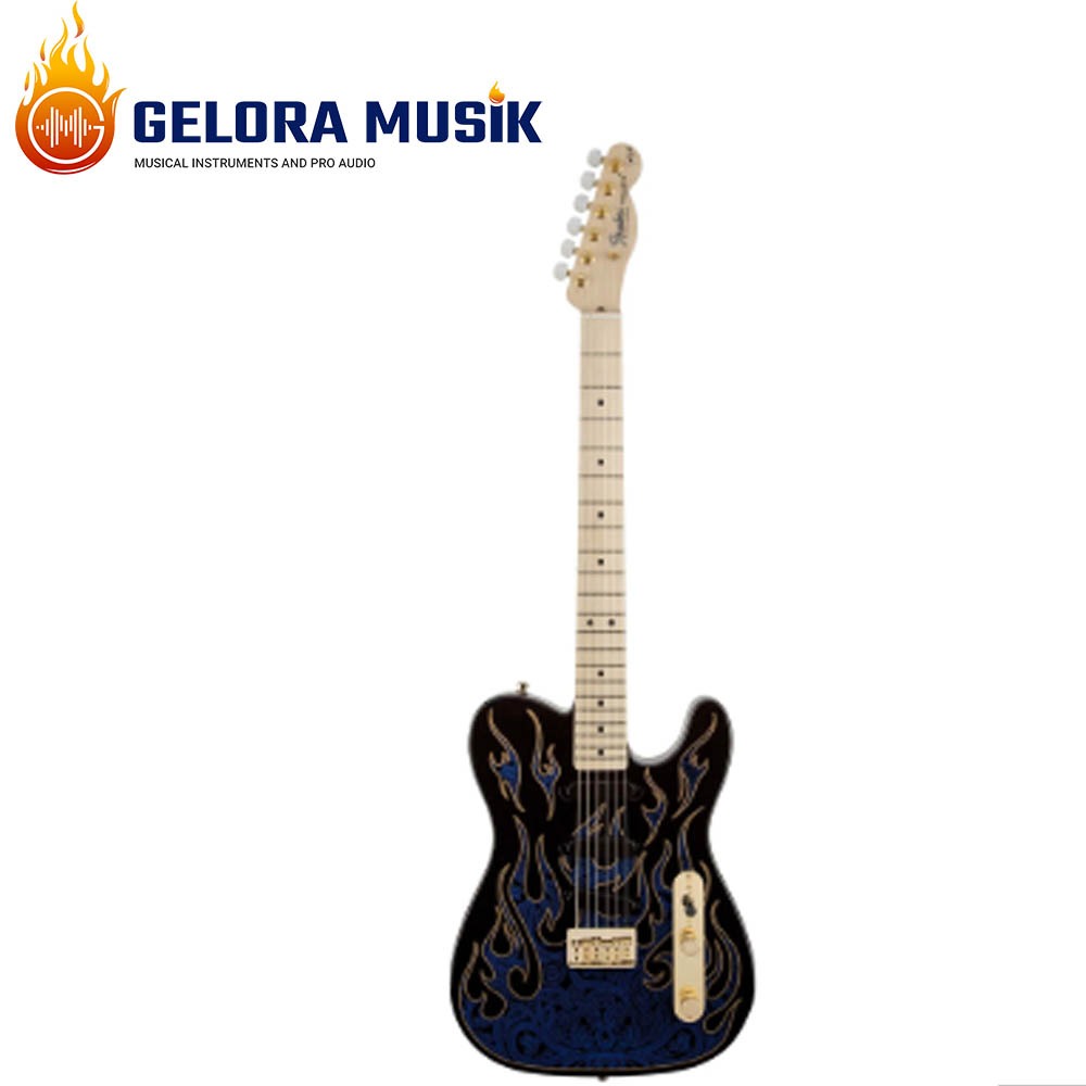 Gitar Elektrik Fender James Burton Telecaster, Maple Neck, Blue Paisley Flames
