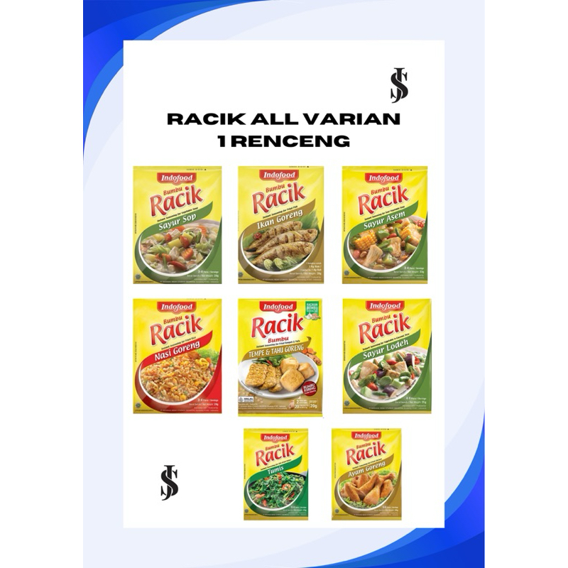 

BUMBU RACIK INDOFOOD ALL VARIAN 1 RENCENG ISI 10 PCS