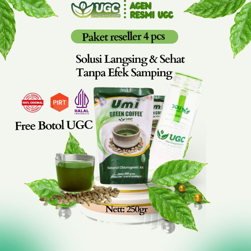 

4Bks Paket Hemat Umi Green Coffee Kopi Hijau Pelangsing 250gram