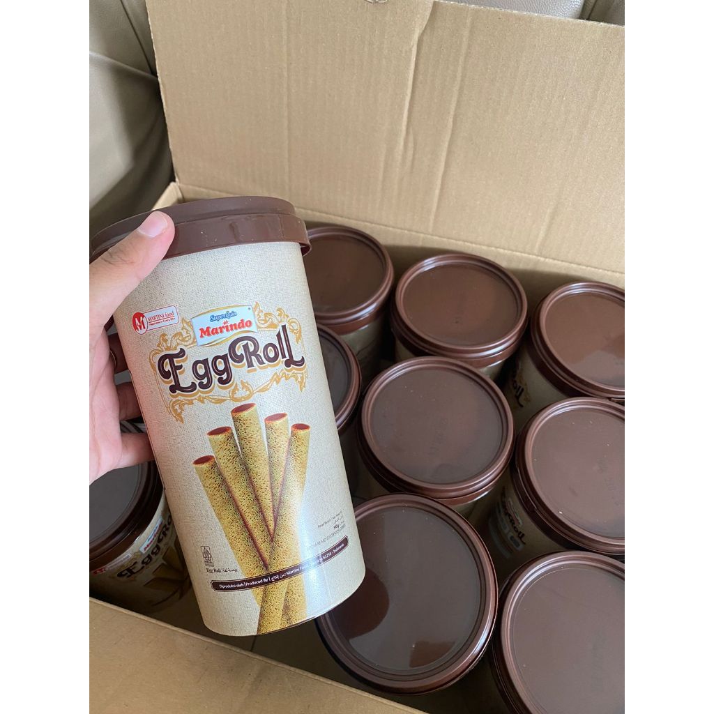 

(DAPAT 1DUS ISI12 TOPLES) EGG ROLL MARINDO 90GR/EGG ROLL DAPAT 12 TOPLES