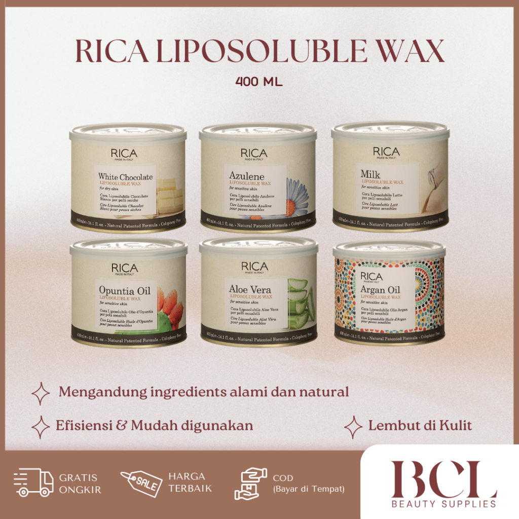 RICA - Liposoluble Wax Rica CUP 400ml | Waxing | Penghilang Bulu