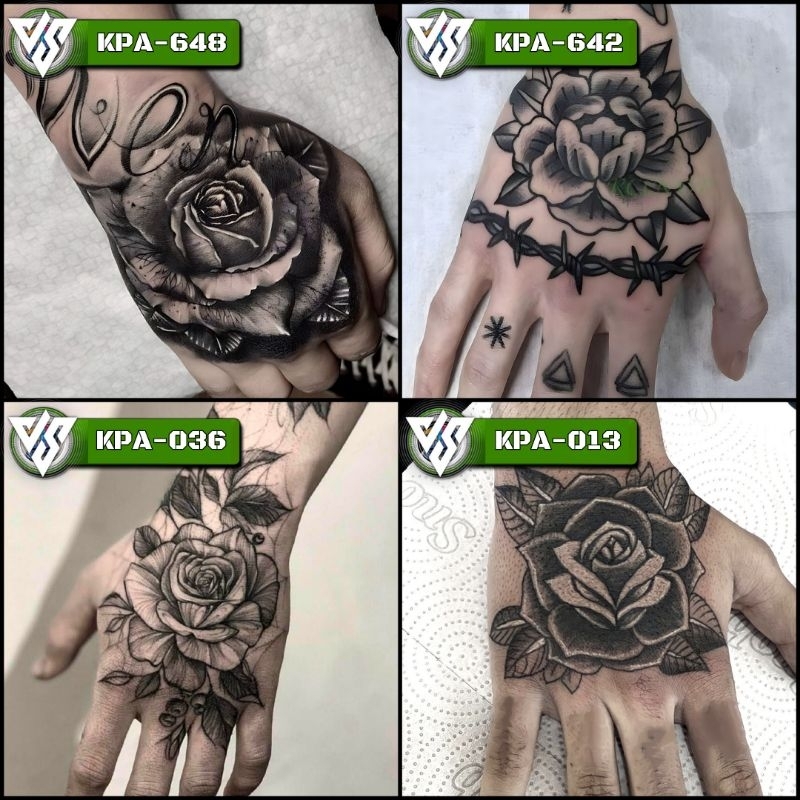 [KPA] Tattoo Temporary Tatto Sementara Bunga Gelap pergelangan tangan