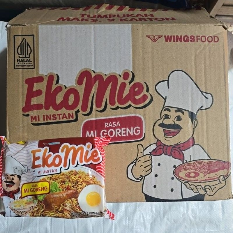 

Ekomie 2 Karton Mie Goreng Instan Praktis nikmat dan lezat Ayam Food Noodles