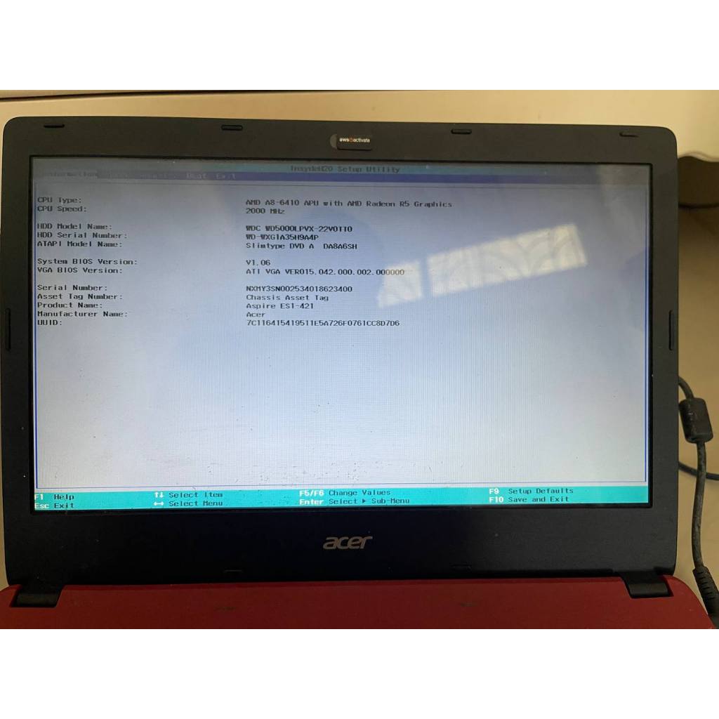 Laptop Acer Aspire ES 14 ES1, Amd A8 - 6410, Ram 8/500Gb, Red Second