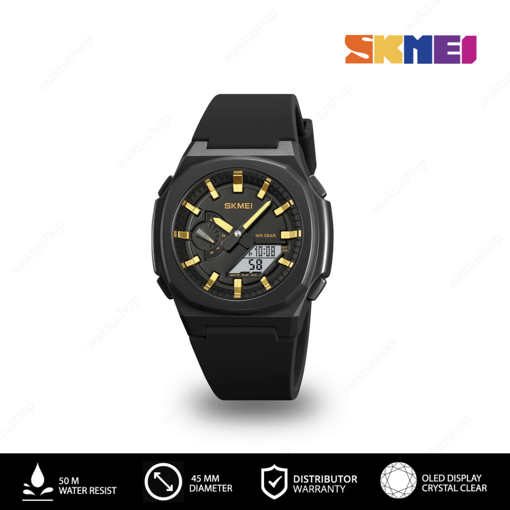 SKMEI 2091 Original Jam Tangan Pria Dual Time Tahan Air