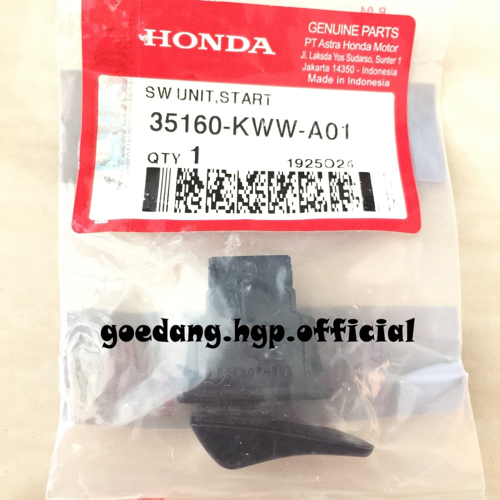 Switch Unit Start Tombol Stater REVO 110 SPACY VARIO Techno SCOOPY Karbu ORIGINAL AHM 35160KWWA01