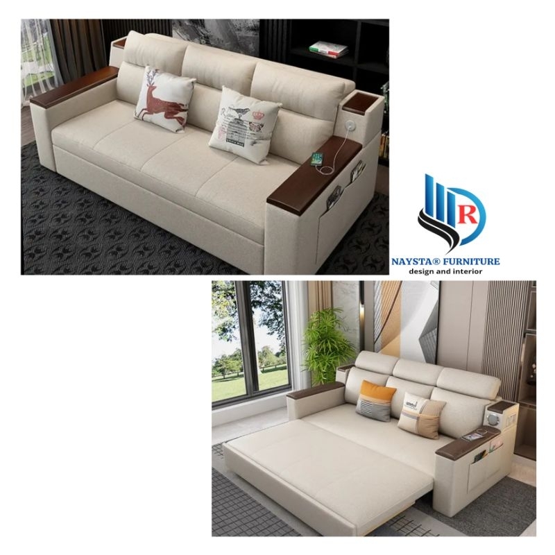 sofa bed lipat | sofa bede 3 in 1 sofa multifungsi minimalis mewah dan elegan