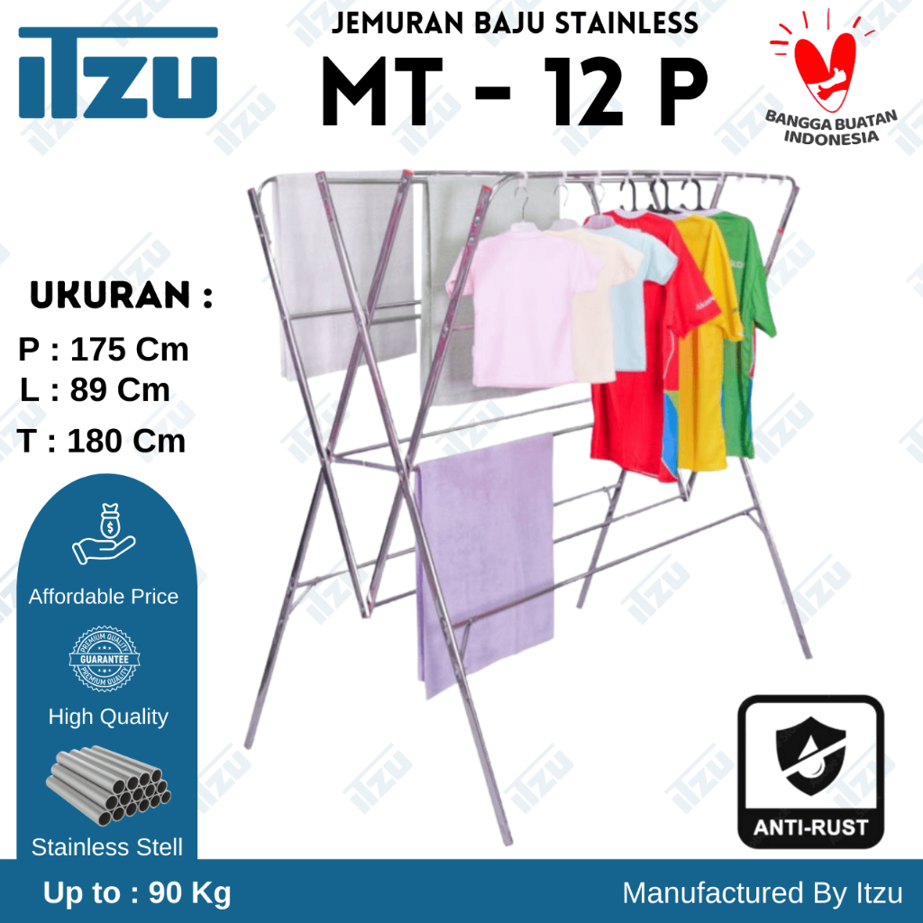 Jemuran Baju Stainless Super Besar 12 Palang