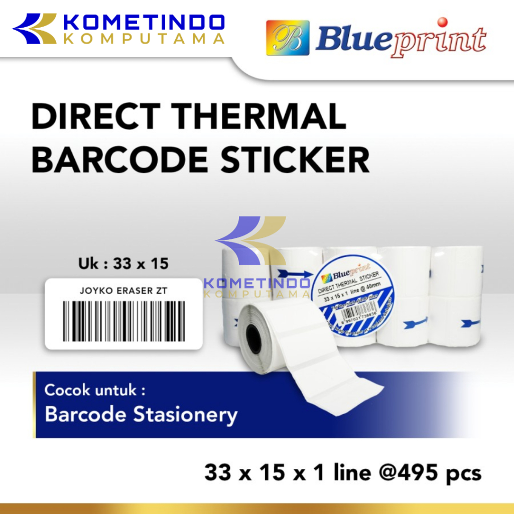 

33x15x1 Line isi 500 Direct Thermal Sticker BLUEPRINT 33x15x1 Line isi 500 / Label Stiker DTS