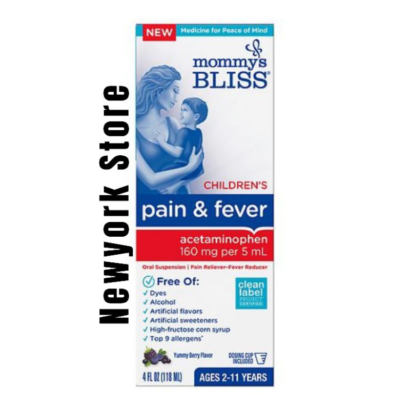 Mommys Bliss Acetaminophen Children's Pain & Fever 160 mg per 5 mL