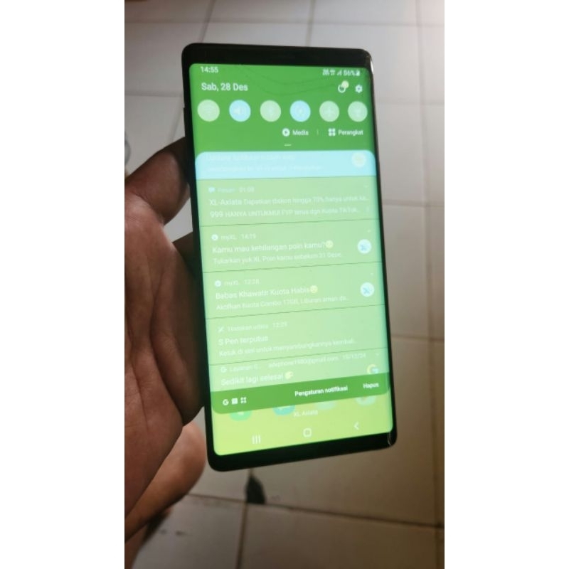 Samsung Note 9 SEIN, Minus LCD Greenscreen