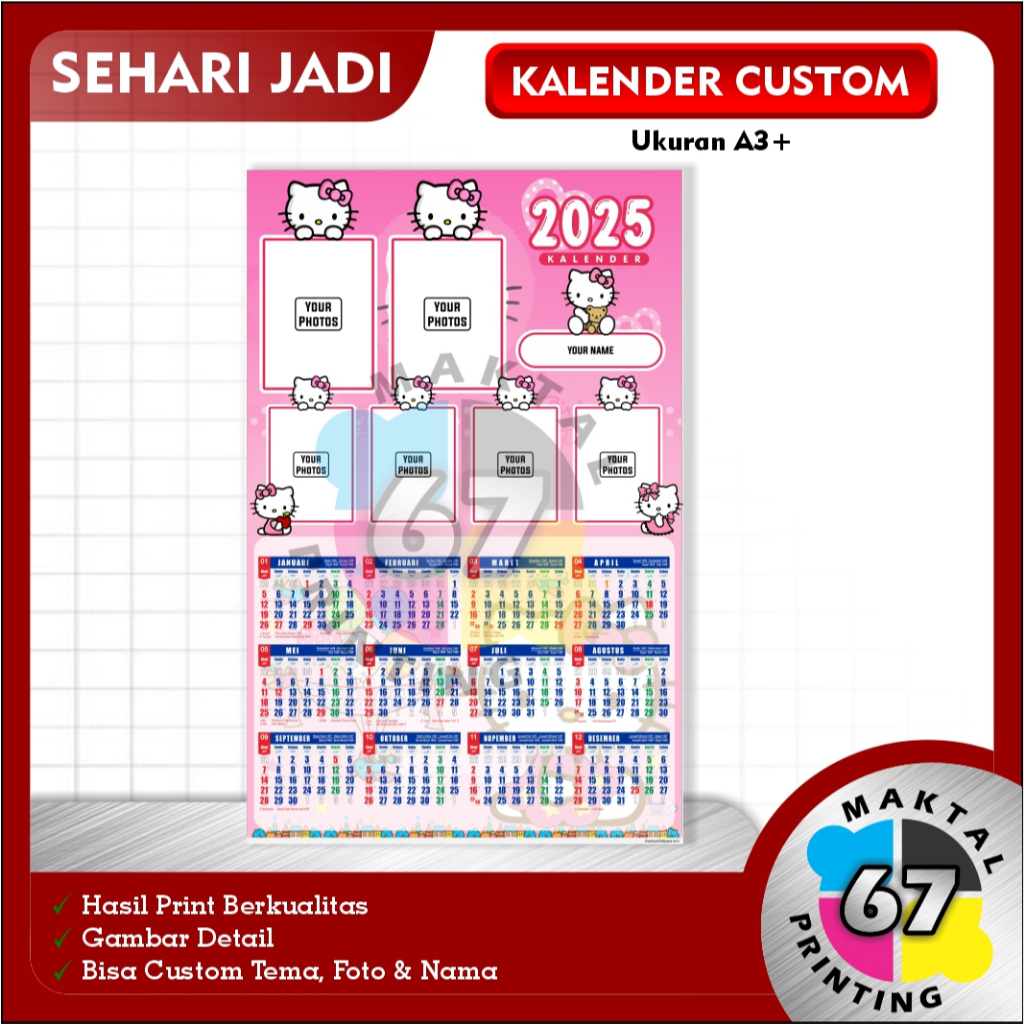 

Kalender 2025 Custom | Kalender bebas desain | Kalender Lengkap | Kalender Satuan
