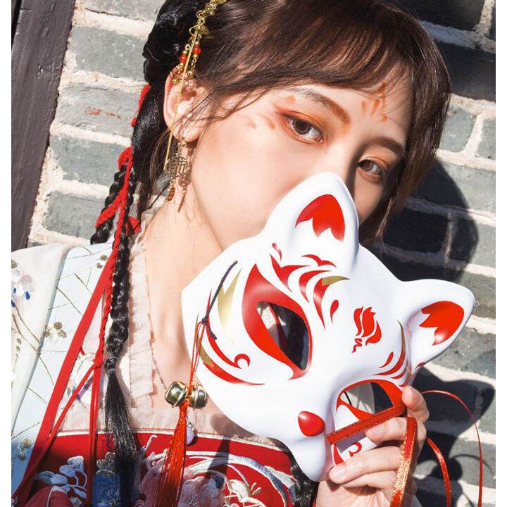 Topeng Kitsune/Topeng Anime/Topeng Fox Kitsune/Mask Cosplay Kitsune