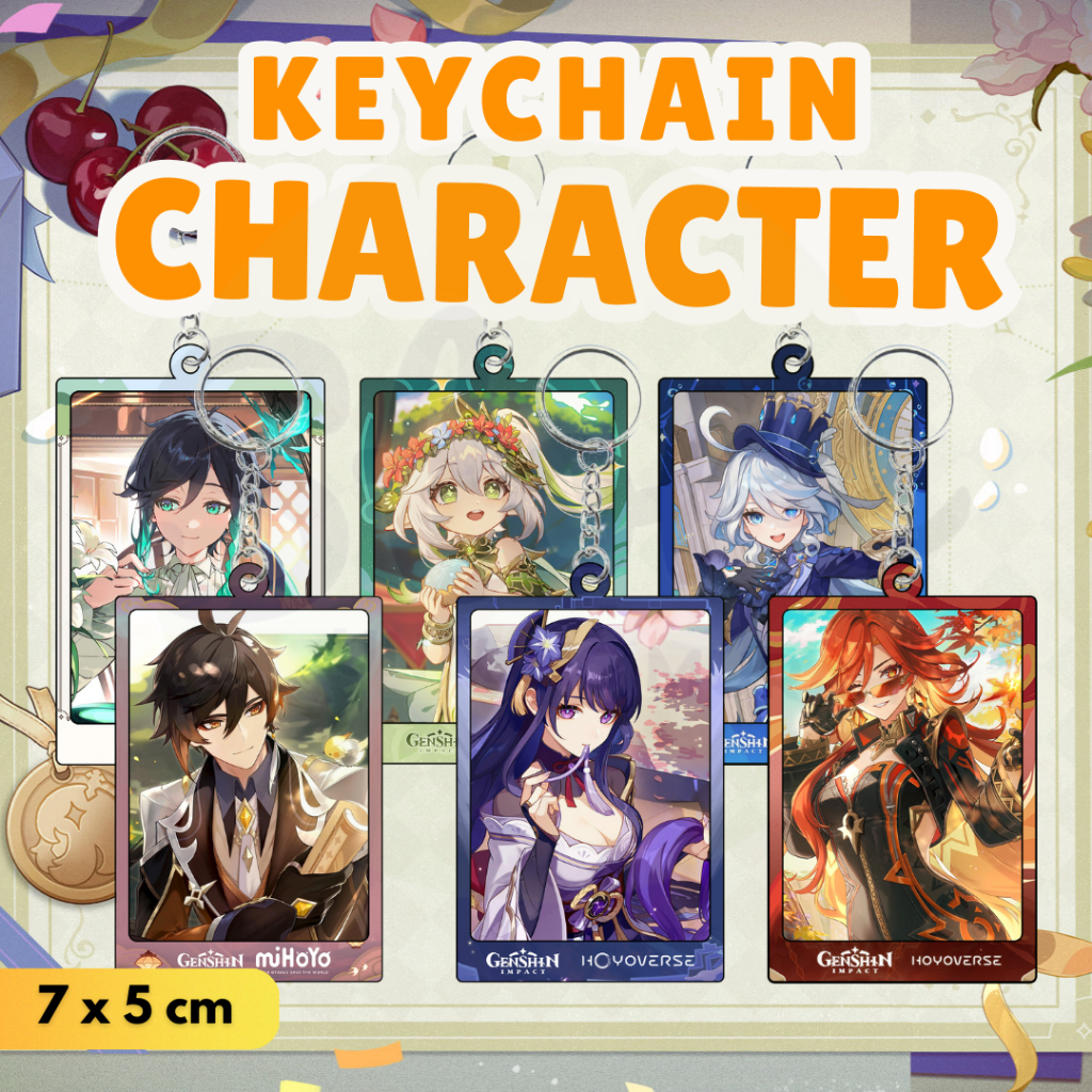 Keychain acrylic Genshin Impact Character Archon (Murata, Furina, Raiden Shogun)