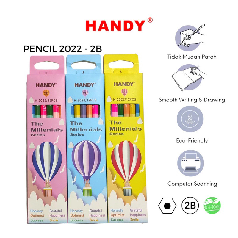 

Handy Pencil 2022 - 2B The Millennials Series | 1 Pak
