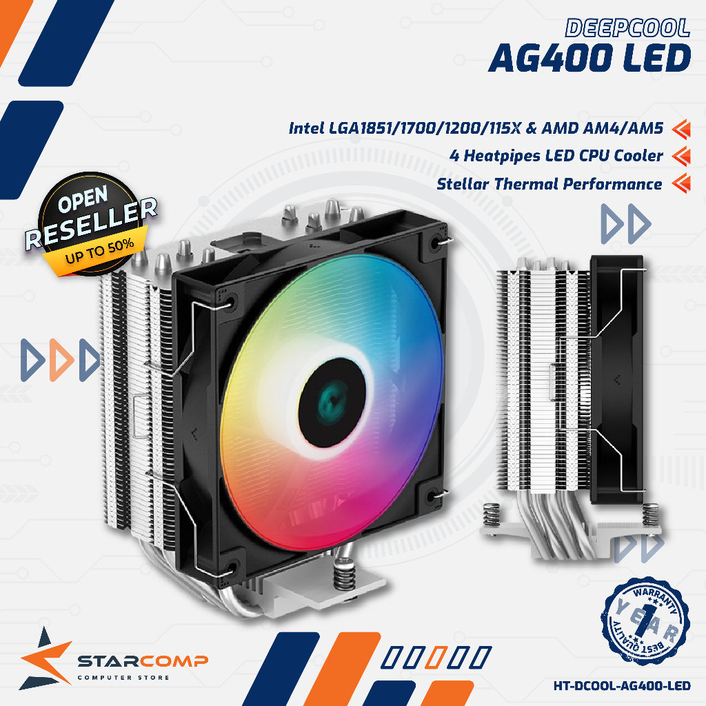 Deepcool AG400 LED Heatsink Processor CPU Cooler