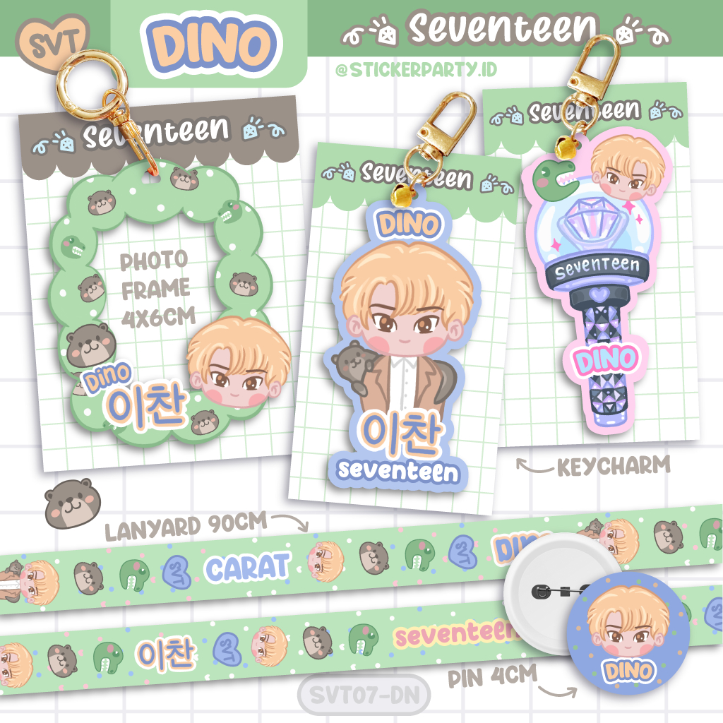 SEVENTEEN Dino SVT Fanmade Kpop Merch Konser Photocard Holder Lanyard Gantungan Kunci SVT07