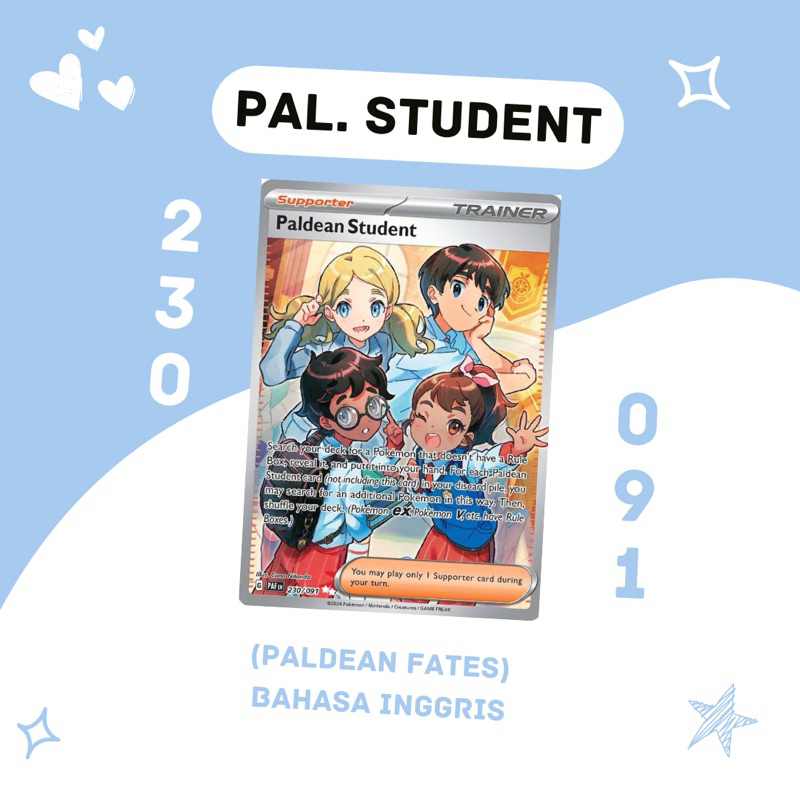 Paldean Student UR Paldean Fates 230/091 Pokemon TCG English