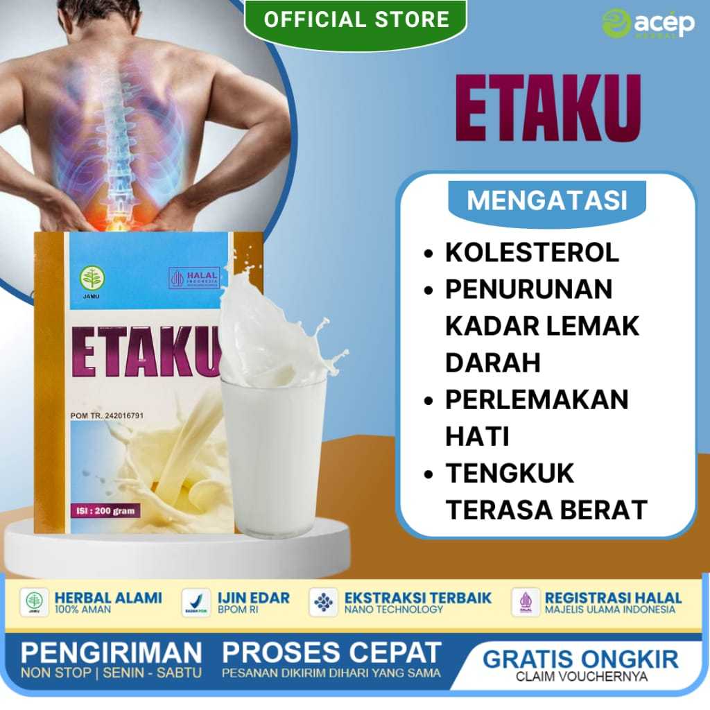 

Walatra Etaku Original Susu Kambing buat Lansia Atasi Asam Urat, Nyeri Sendi, Rematik, Pegal Linu, Masalah Tulang & Persendian BPOM HALAL