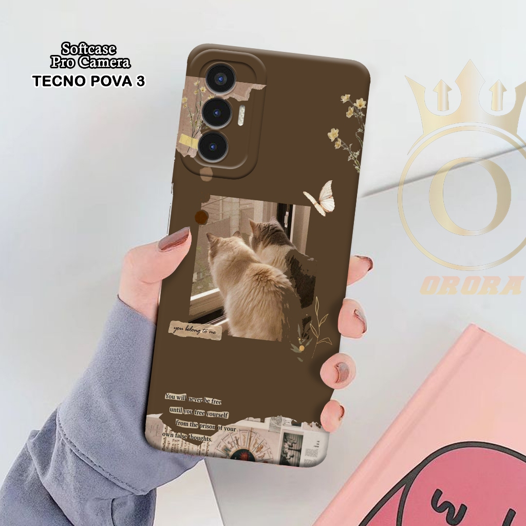 Softcase Tecno Pova 3 - ORORA  - Casing Tecno Pova 3 - Motif case CATSS - Tecno - Softcase Tecno Pov