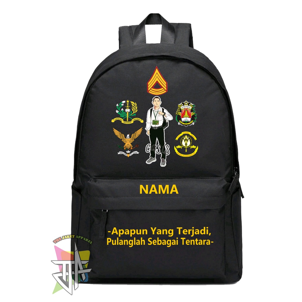 Tas Ransel Pria Taruna Akmil / Tas Ransel Taruna Akpol / Backpack Ransel Casis Bisa Custom Logo / Tu