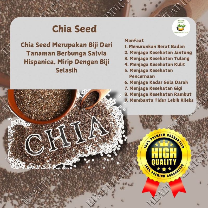 

Termurah!!! Organic Chia Seed Repacking 500 Gram