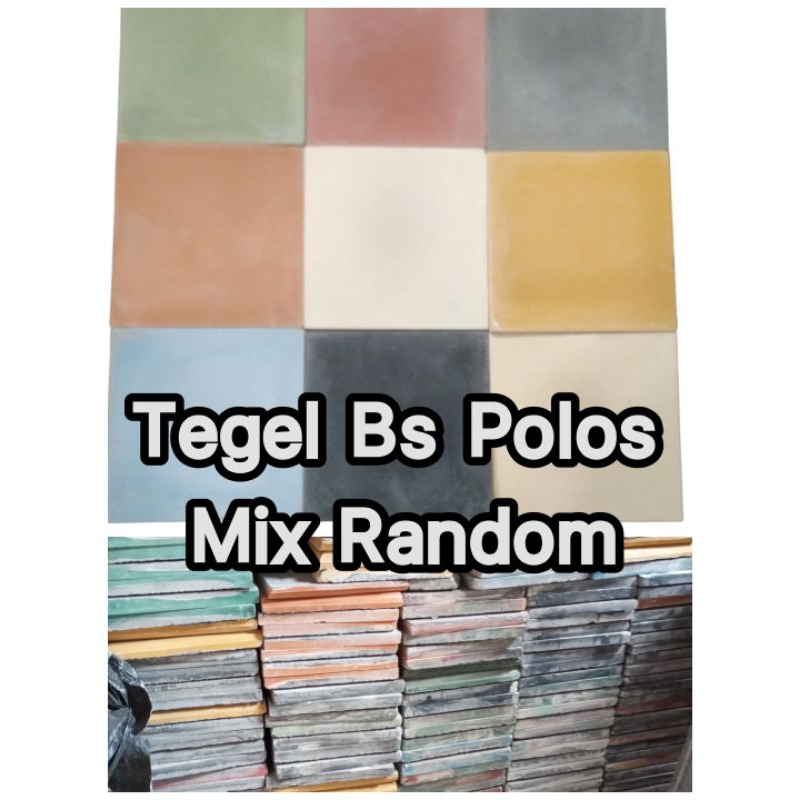 Ubin Tegel / Tekel Bs Rijek Keramik Jadul 20x20cm Mix Random Layak Pasang