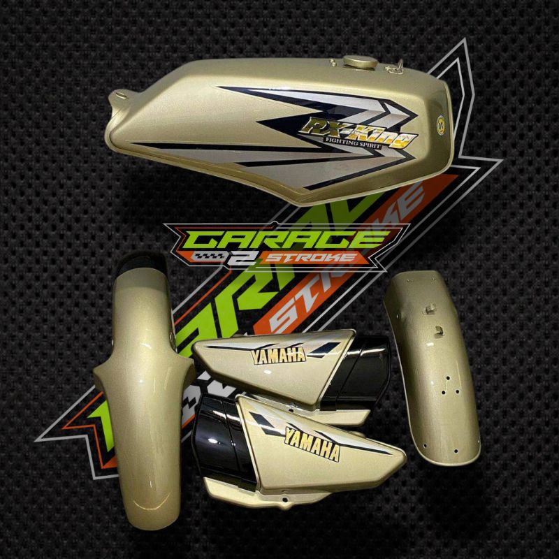 Body Bodi Set Yamaha RX King RXk Gold Glossy Tahun 2002