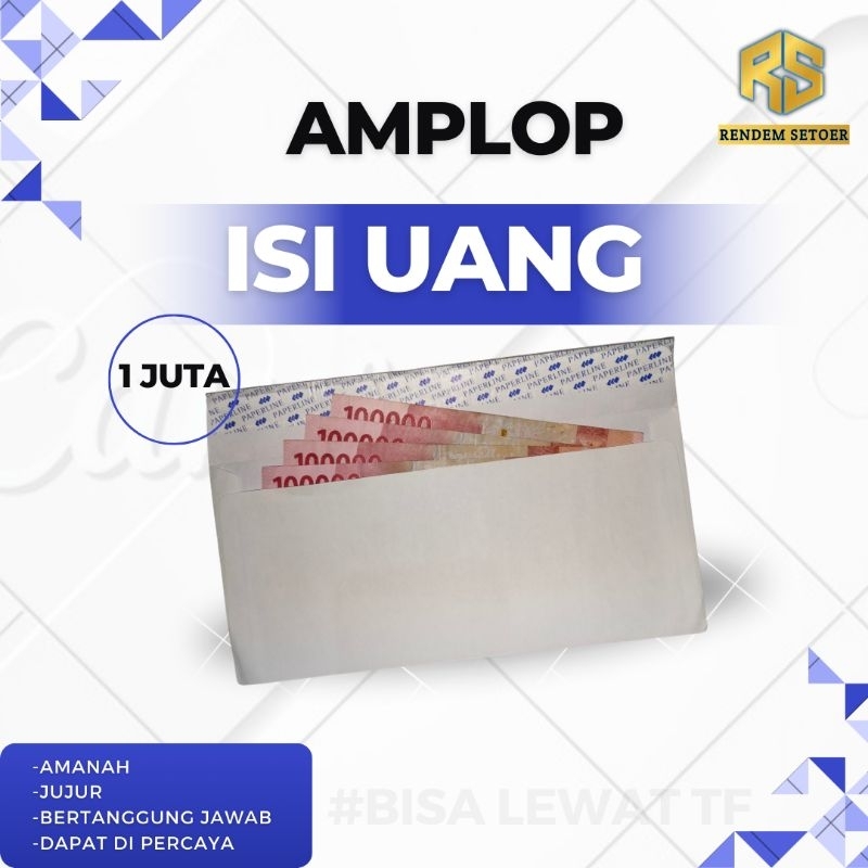 

AMPLOP ISI FULUS ASLI, 1 JUTA UNTUK KONDANGAN