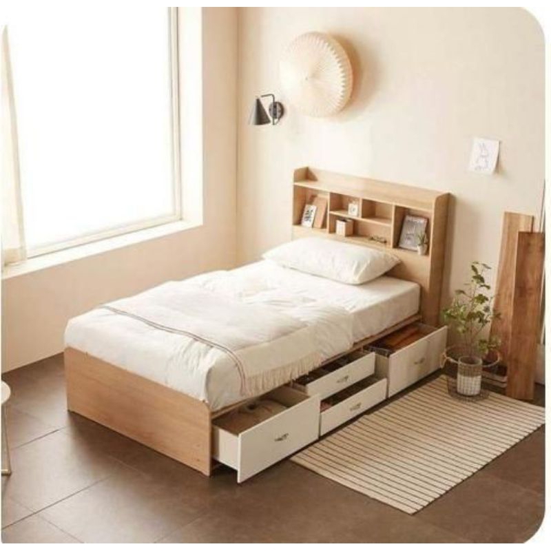 Divan Beds minimalis kayu mahoni solid UK 100x200