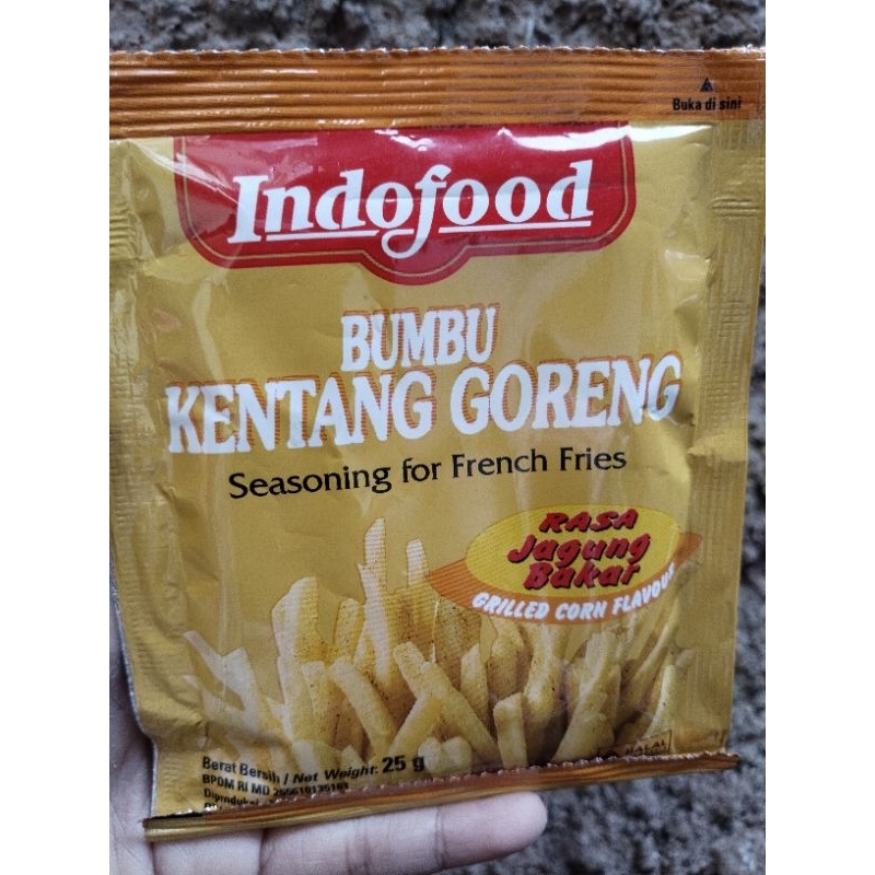 

Indofood Bumbu Kentang Goreng Rasa Jagung Bakar Kemasan 25 Gram