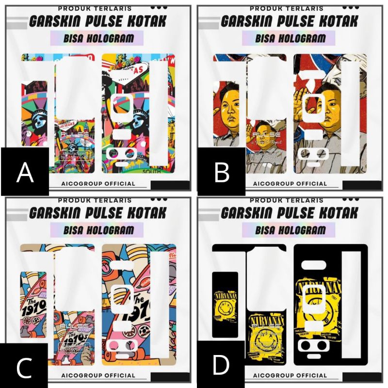 

stiker inner garskin fulse tombol kotak bisa hologram dan Custom