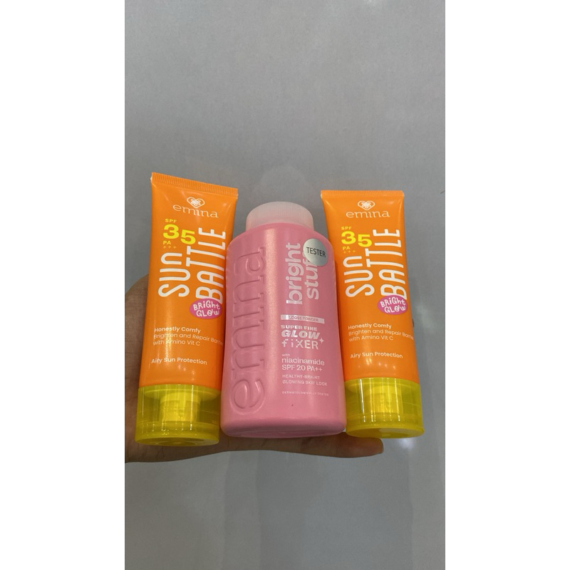 emina sun battle / beli 2 gratis 1 / paket emina