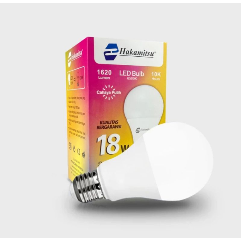 Bohlam Lampu Hakamitsu Trend LED Bulb 18 watt E27 Cahaya Putih