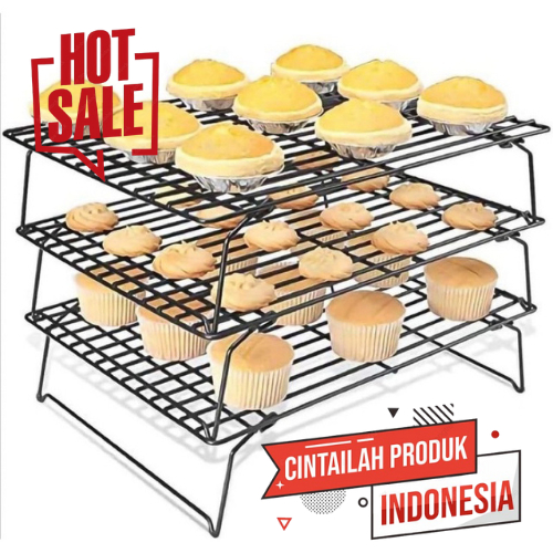 cooling rak 3 susun / cooling rak kue / rak pendingin kue