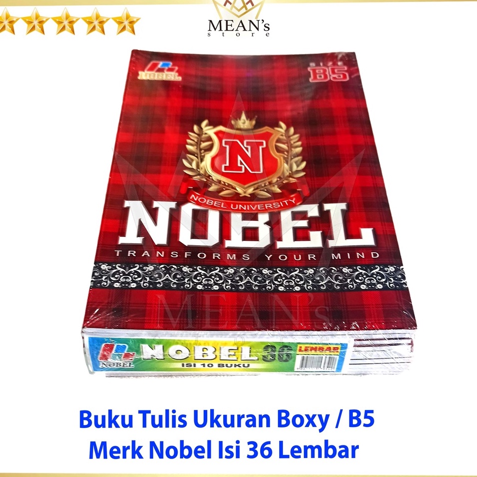 

6V6WH4338 Buku Tulis Nobel Isi 36 Lembar Buku Tulis SMK SMA SMP Boxy B5