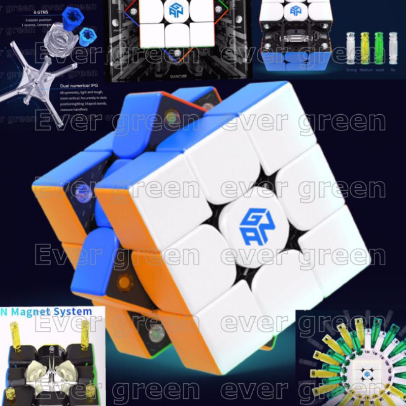 Magic Cube Original GAN 356 X Magnetic + 18 pcs Cartridge Capsule Magnet (Gancube 356X) V2 Speedcube